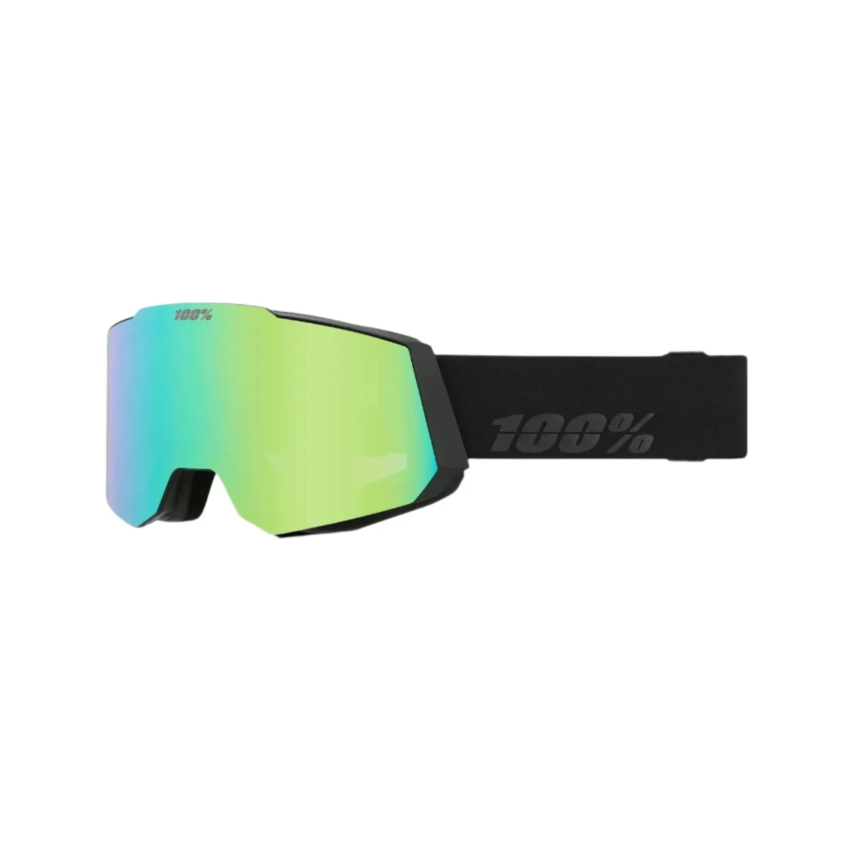 100% Snowcraft Black - HiPER Green Mirror   HiPER Turquoise Mirror Snow Goggle