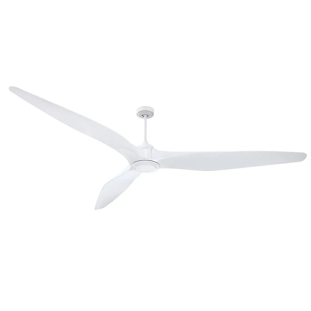 100" Extra Large Dc Ceiling Fan Black With Timber Blades, White With White Timber Blades