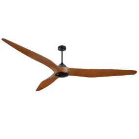 100" Extra Large Dc Ceiling Fan Black With Timber Blades, White With White Timber Blades