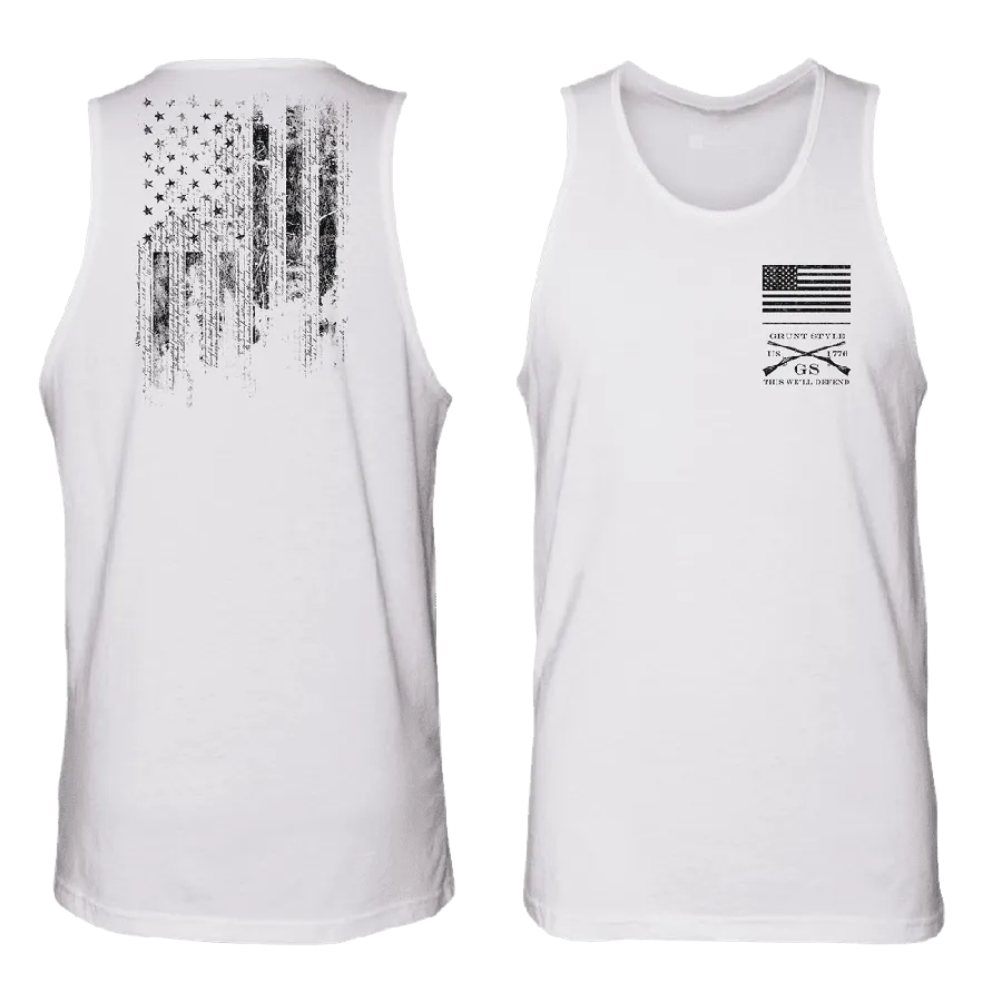 1776 Flag Tank - White