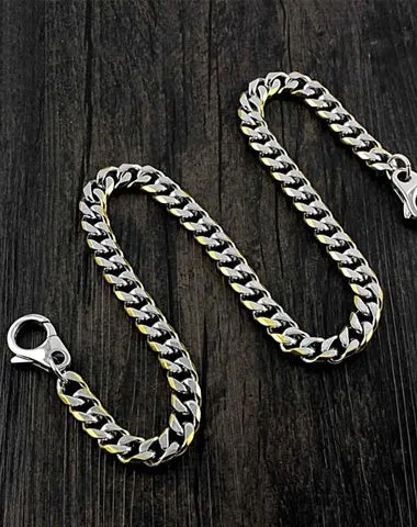 18'' SOLID STAINLESS STEEL BIKER SILVER GOLD WALLET CHAIN LONG PANTS CHAIN jeans chain jean chain FOR MEN