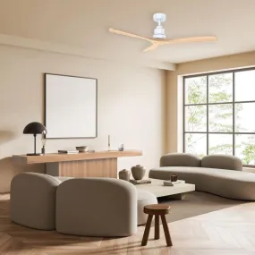 42" Mallorca Mini Dc Ceiling Fan Matt Black/Walnut, Matt White/Natural Mmdc103 Martec Lighting