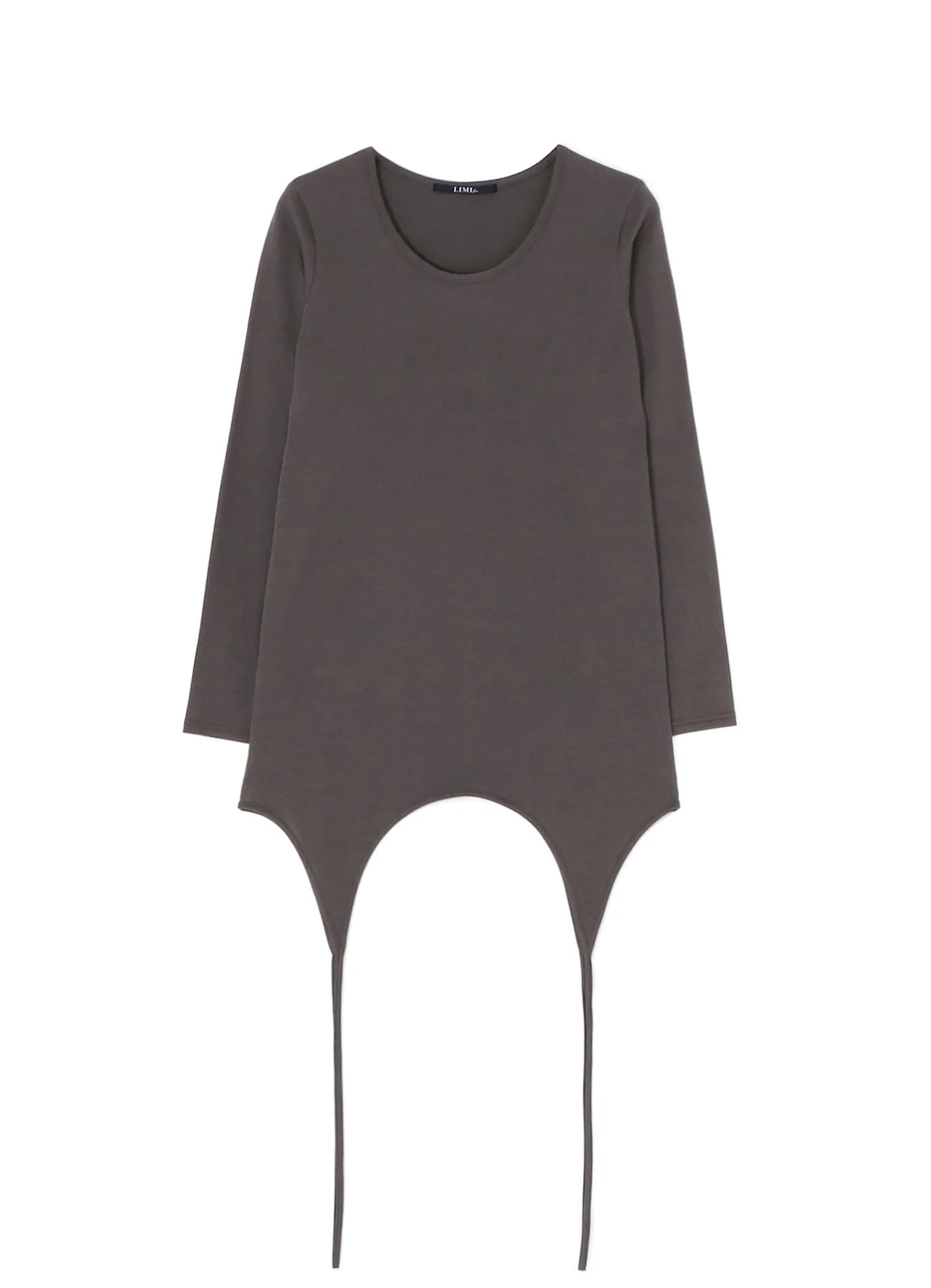 60/2 COTTON JERSEY TOP WITH UNEVEN HEMLINE