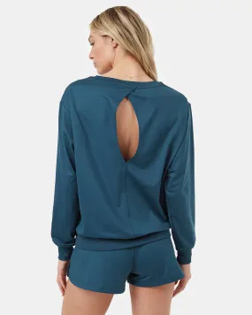 Active Soft Knit Open Back Crew