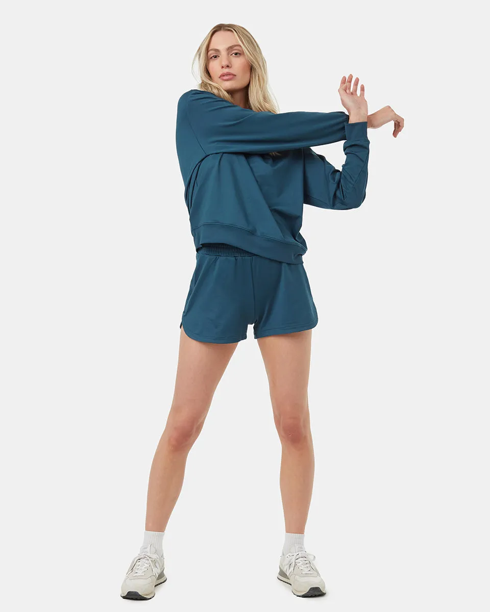 Active Soft Knit Open Back Crew