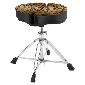 Ahead Spinal-G 4-Leg Saddle Drum Throne Leopard Cloth Top