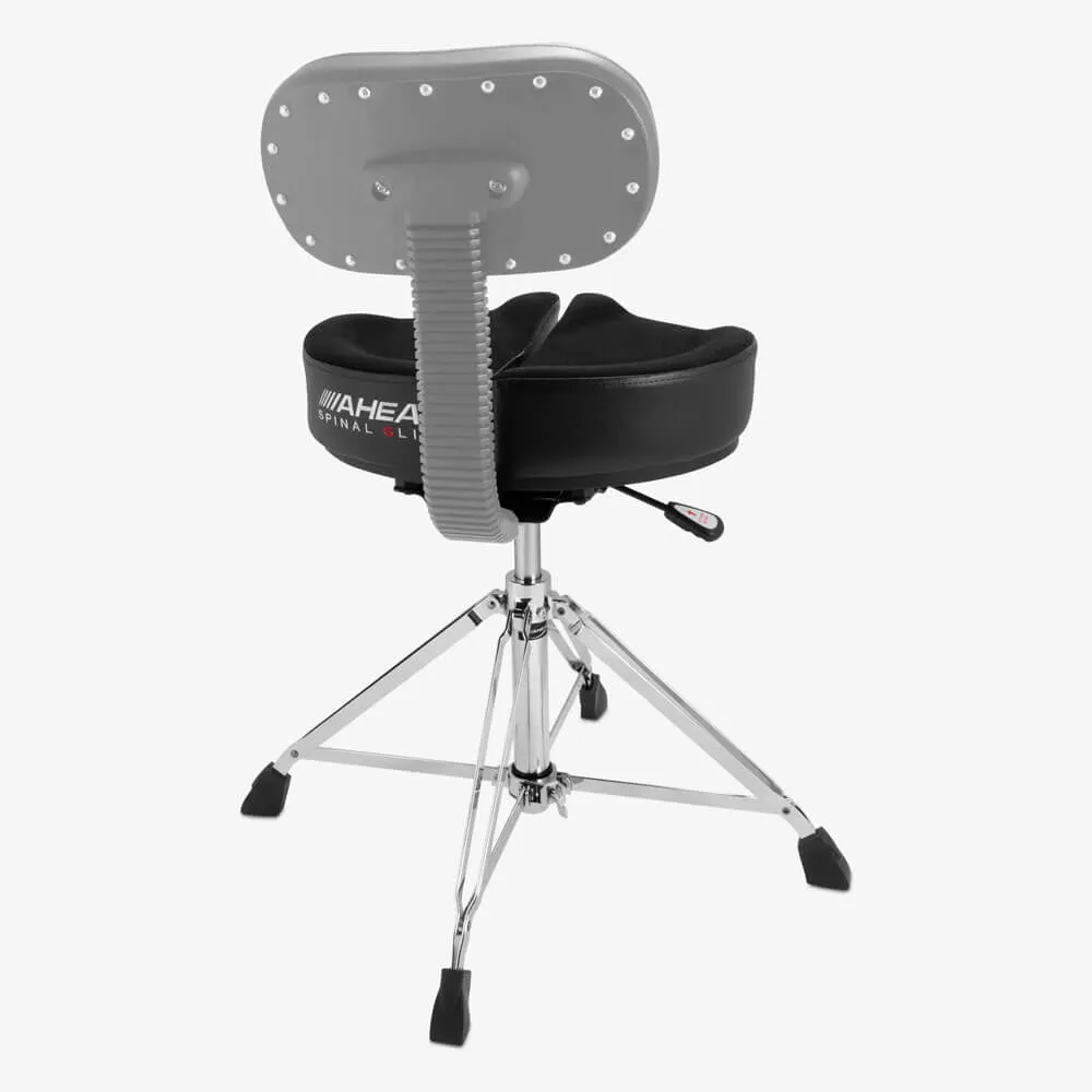 Ahead Spinal-G Drum Throne Black Saddle 4-Leg w/Hydraulic Lift Base