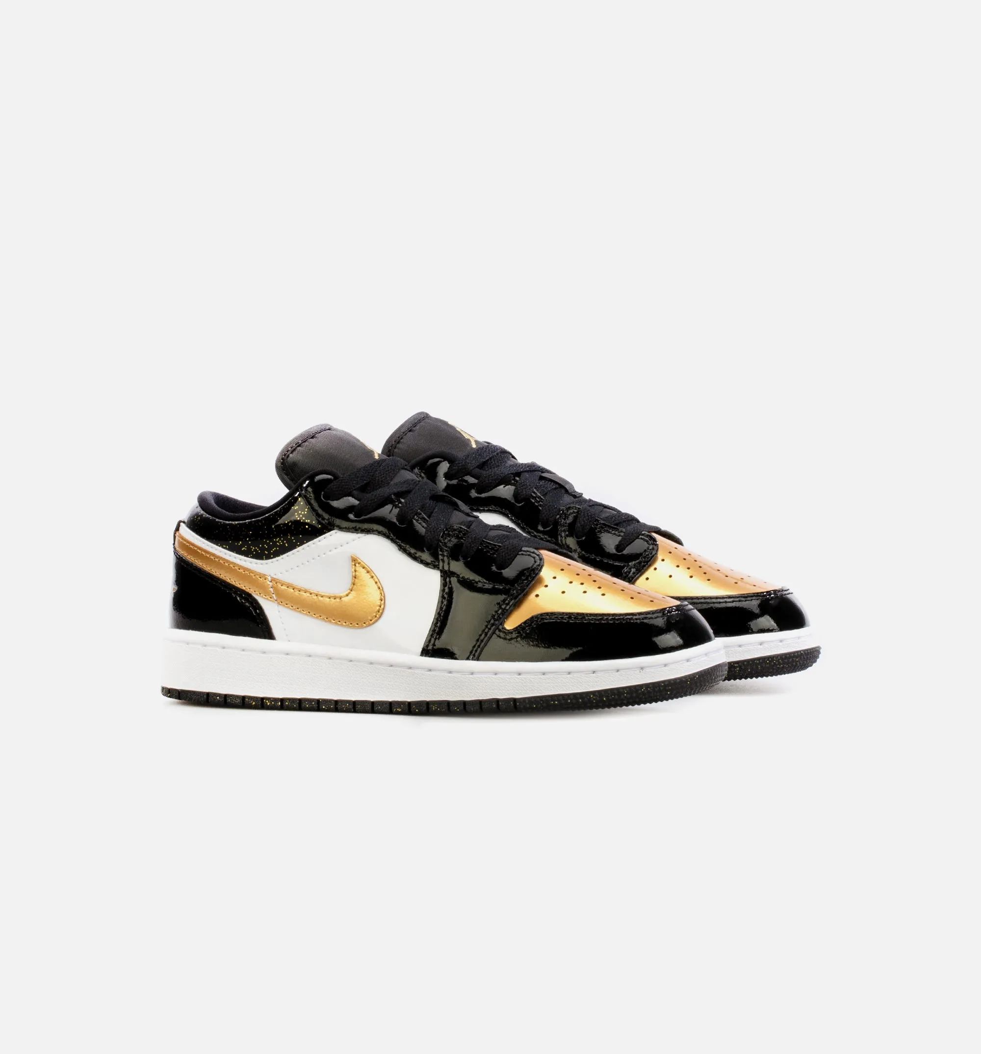 Air Jordan 1 Low SE Gold Toe Grade School Lifestyle Shoe - Black/Gold