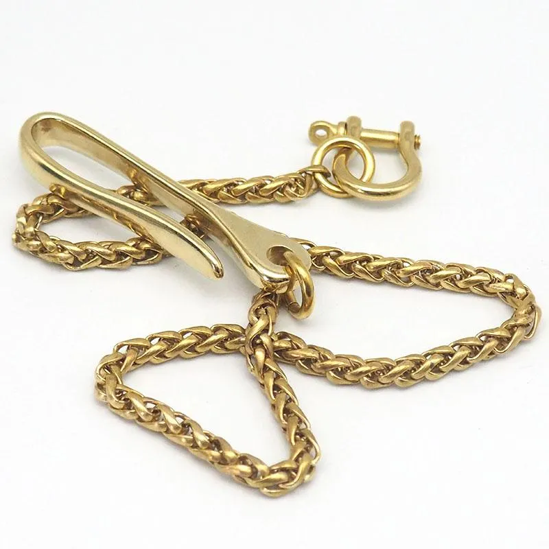 Badass Brass Gold 18'' Biker Wallet Chain Key Chain Wallet Chain Pants Chain For Men