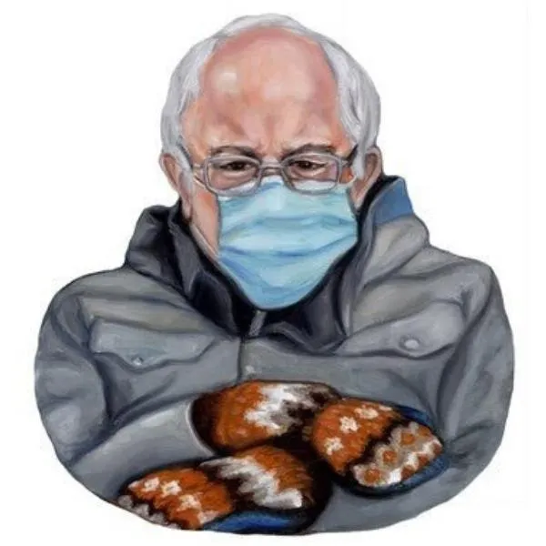 Bernie Sanders Mittens & Mask Magnet (Final Sale)