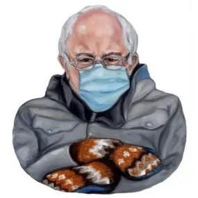 Bernie Sanders Mittens & Mask Magnet (Final Sale)