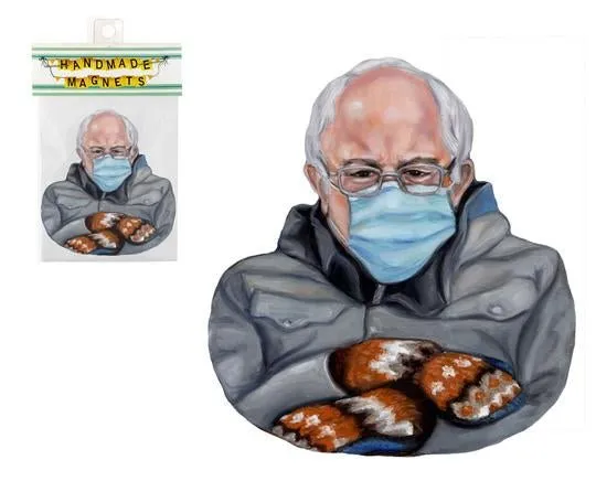 Bernie Sanders Mittens & Mask Magnet (Final Sale)