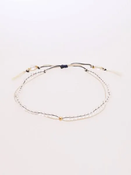 Birthstone Silk Braid Anklet- APR