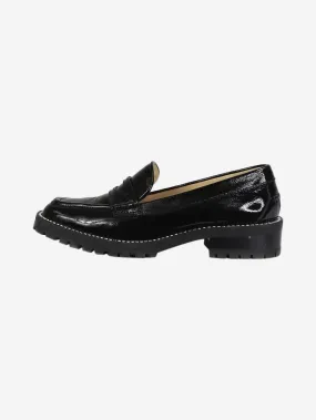 Black patent loafers - size EU 37.5