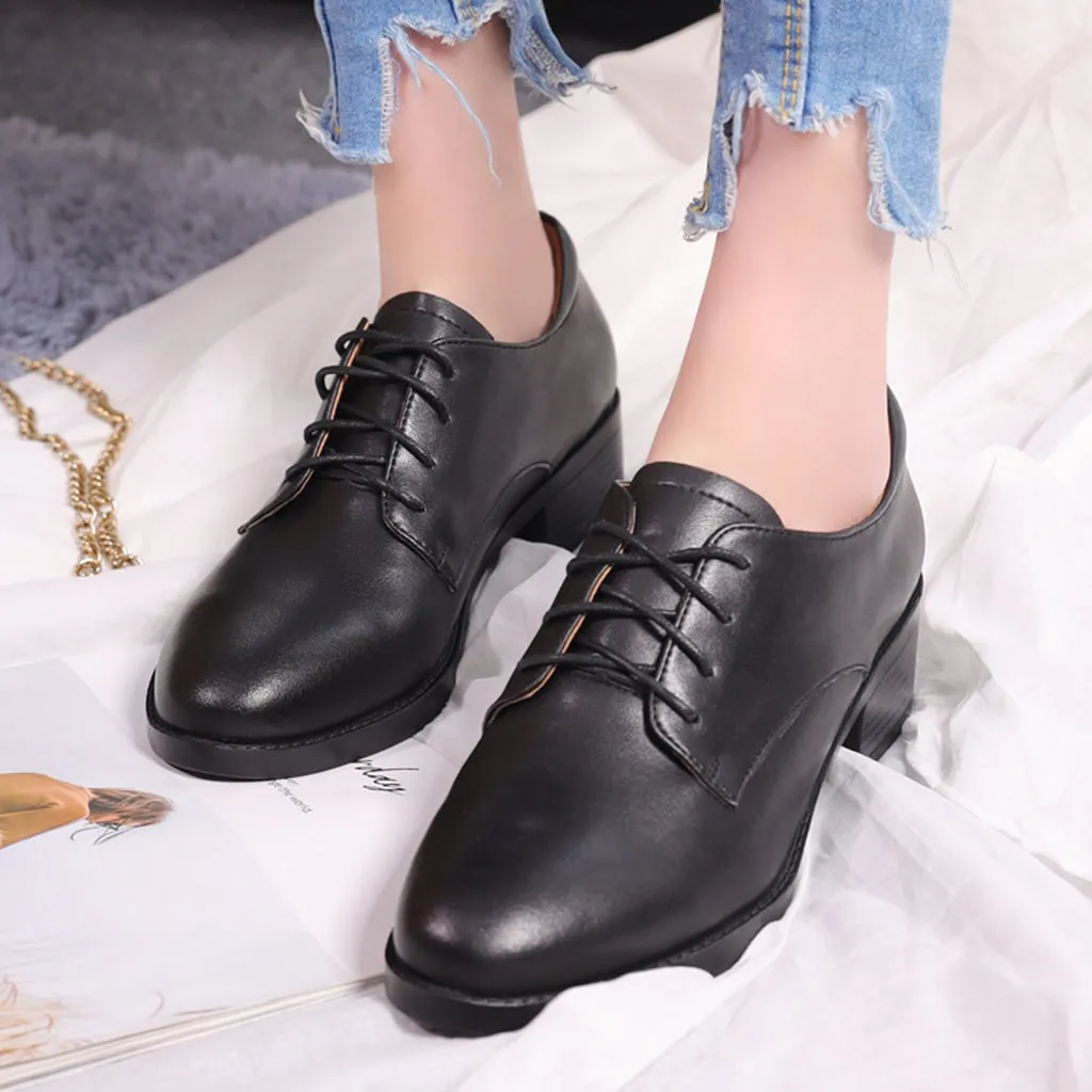 British Style Leather Retro Flat Shoes | Gift Shoes