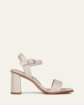 CALAIS HIGH HEEL SANDALS BONE LEATHER