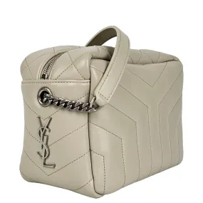 Calfskin Y Quilted Monogram Small LouLou Bowling Bag Ivory