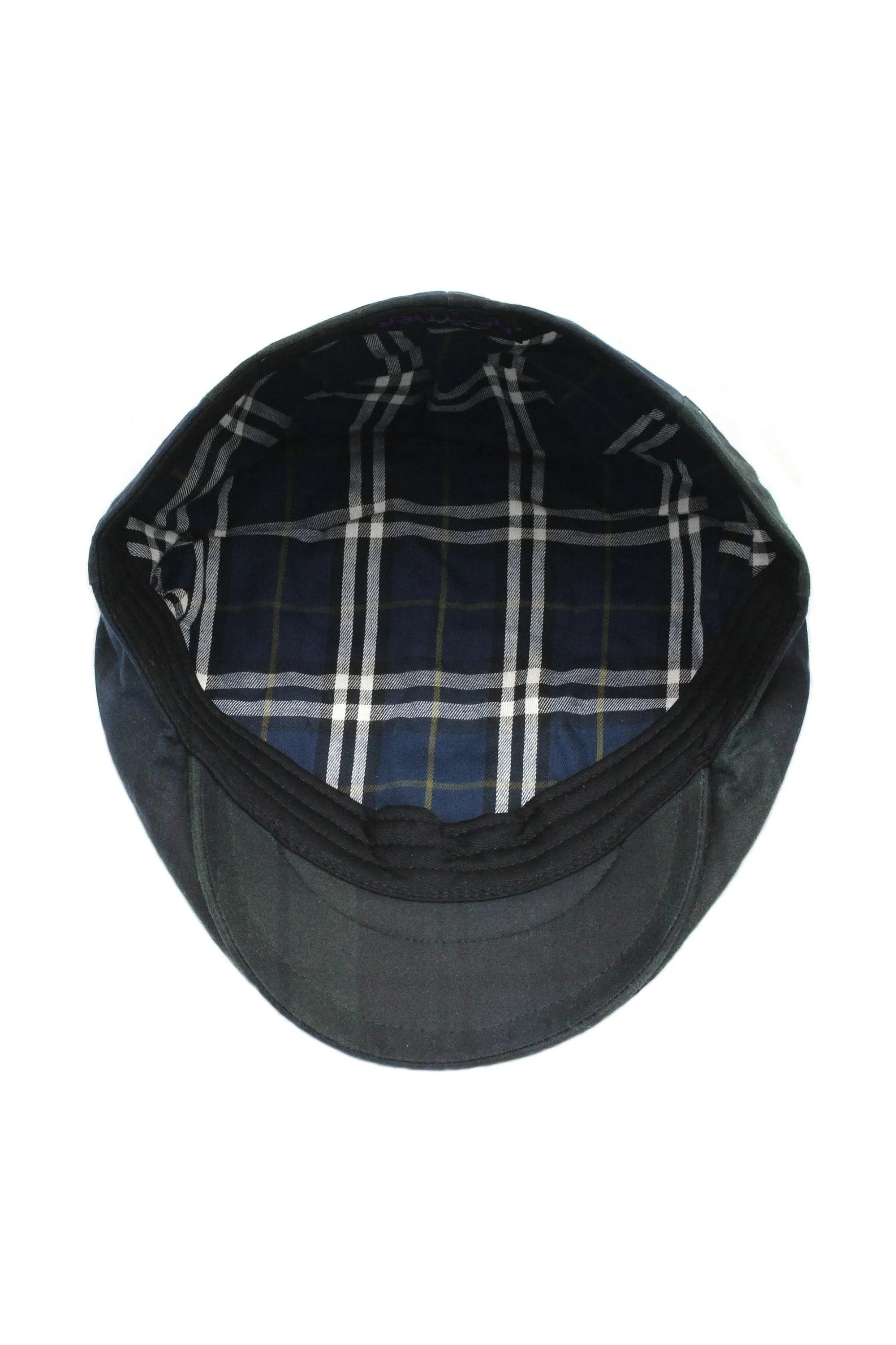 Charles Tartan Wax Flat Cap - Blackwatch