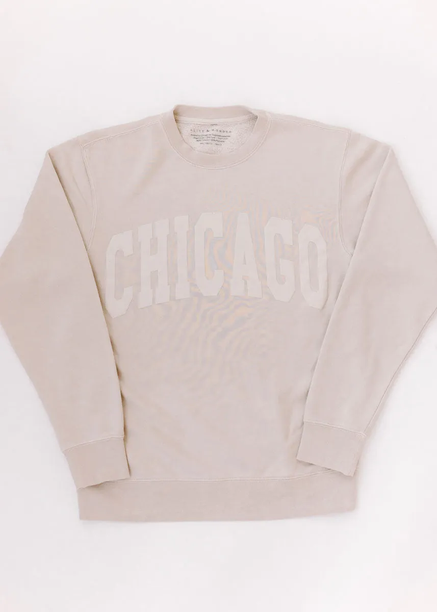 Chicago Collegiate Puff Sweatshirt - Ivory