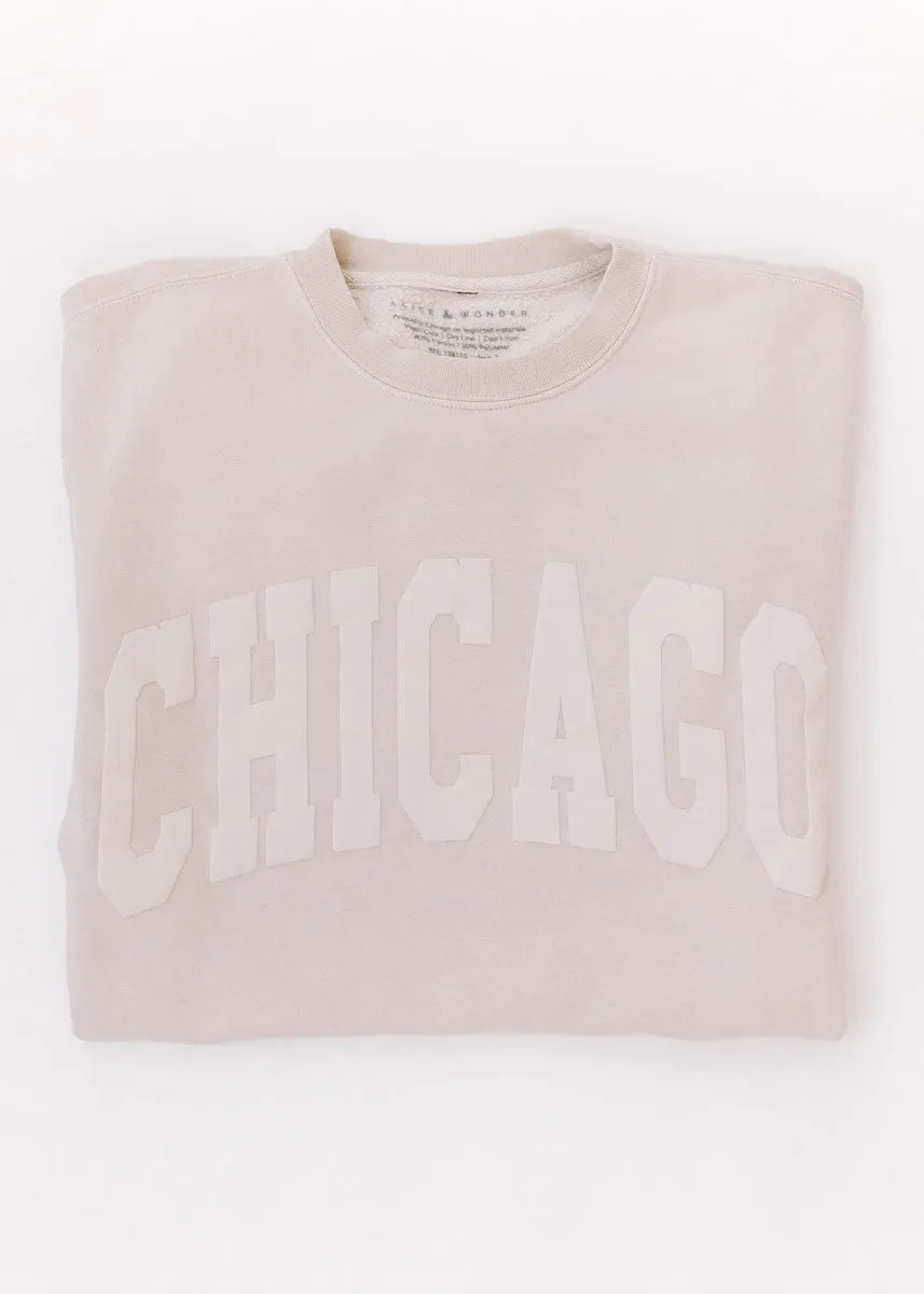 Chicago Collegiate Puff Sweatshirt - Ivory