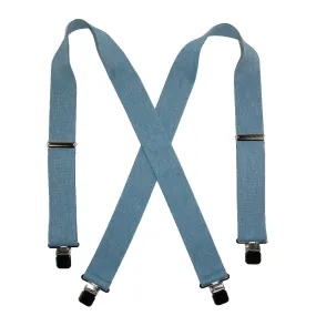 CTM® Men's Denim Clip-End 2 Inch Suspenders