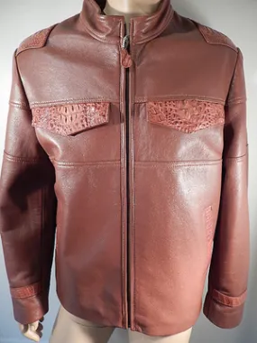 G Gator 2003 Cognac Crocodile Skin Jacket