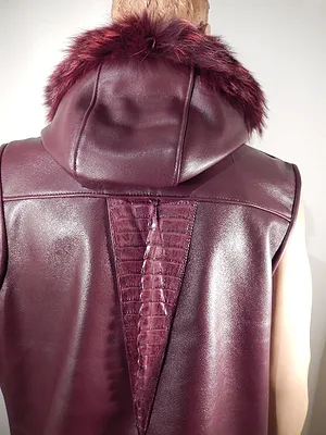 G Gator - Burgundy Fox x Crocodile Vest