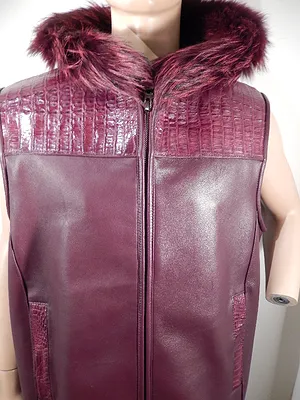 G Gator - Burgundy Fox x Crocodile Vest