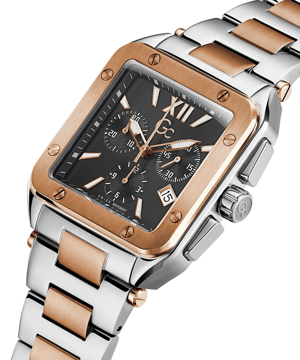 Gc Couture Square Mens Chrono Metal