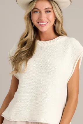 Love Like Ours 100% Cotton Ivory Knit Top