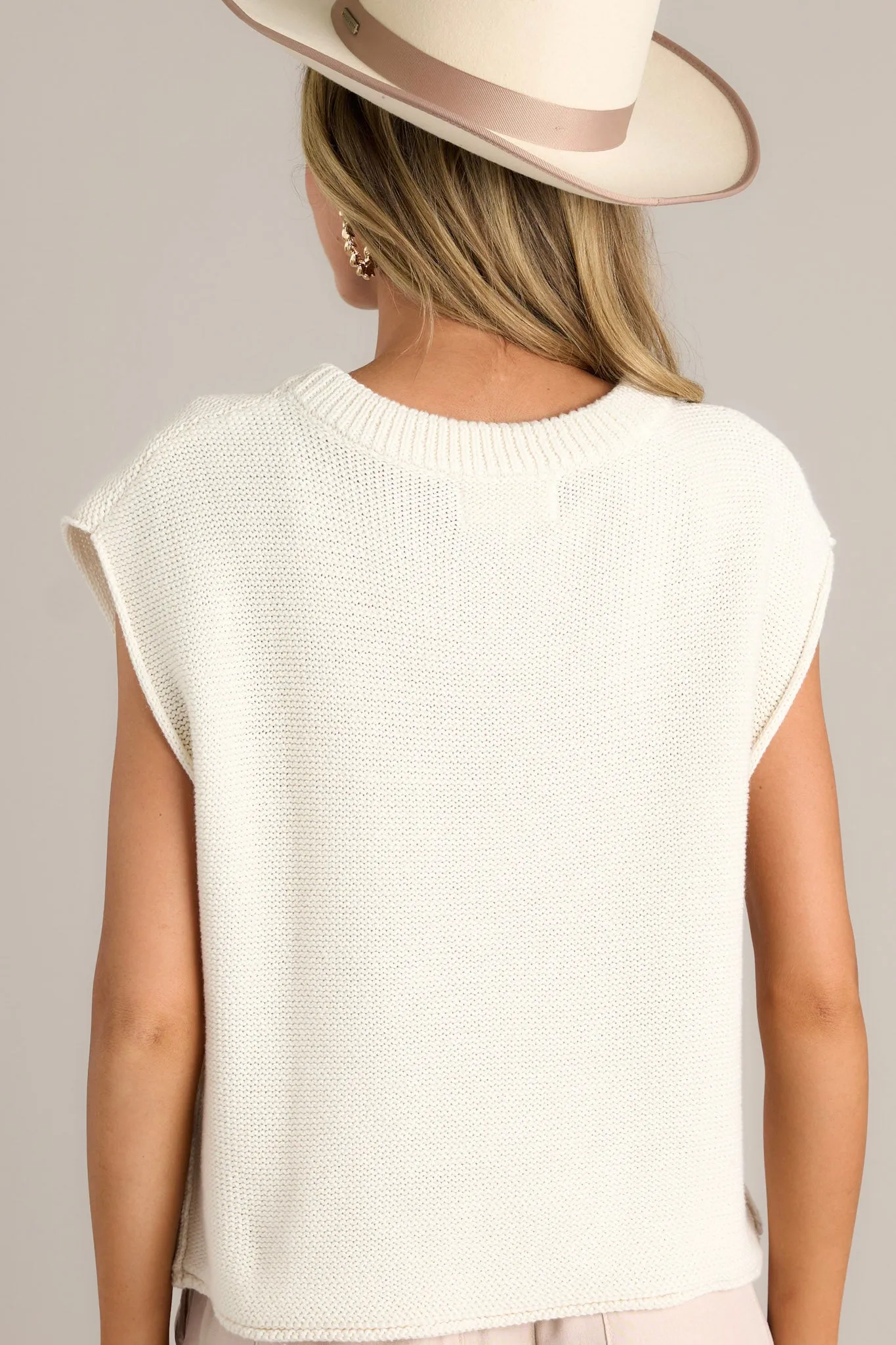 Love Like Ours 100% Cotton Ivory Knit Top