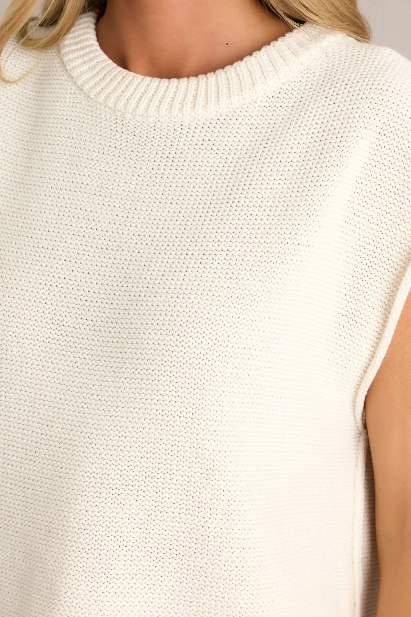 Love Like Ours 100% Cotton Ivory Knit Top