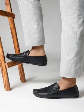 Men Slip-on Black Casual Loafer