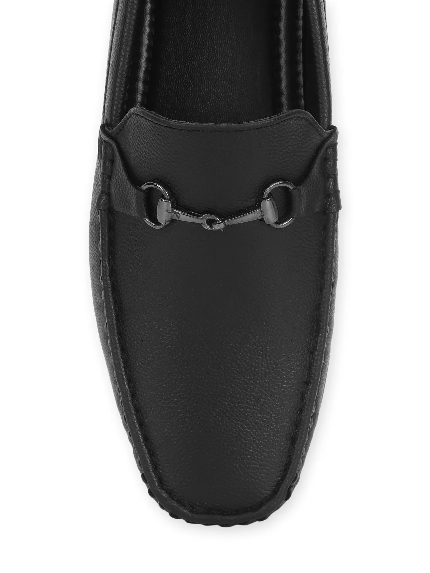 Men's Slip-On Black Solid Casual Loafer