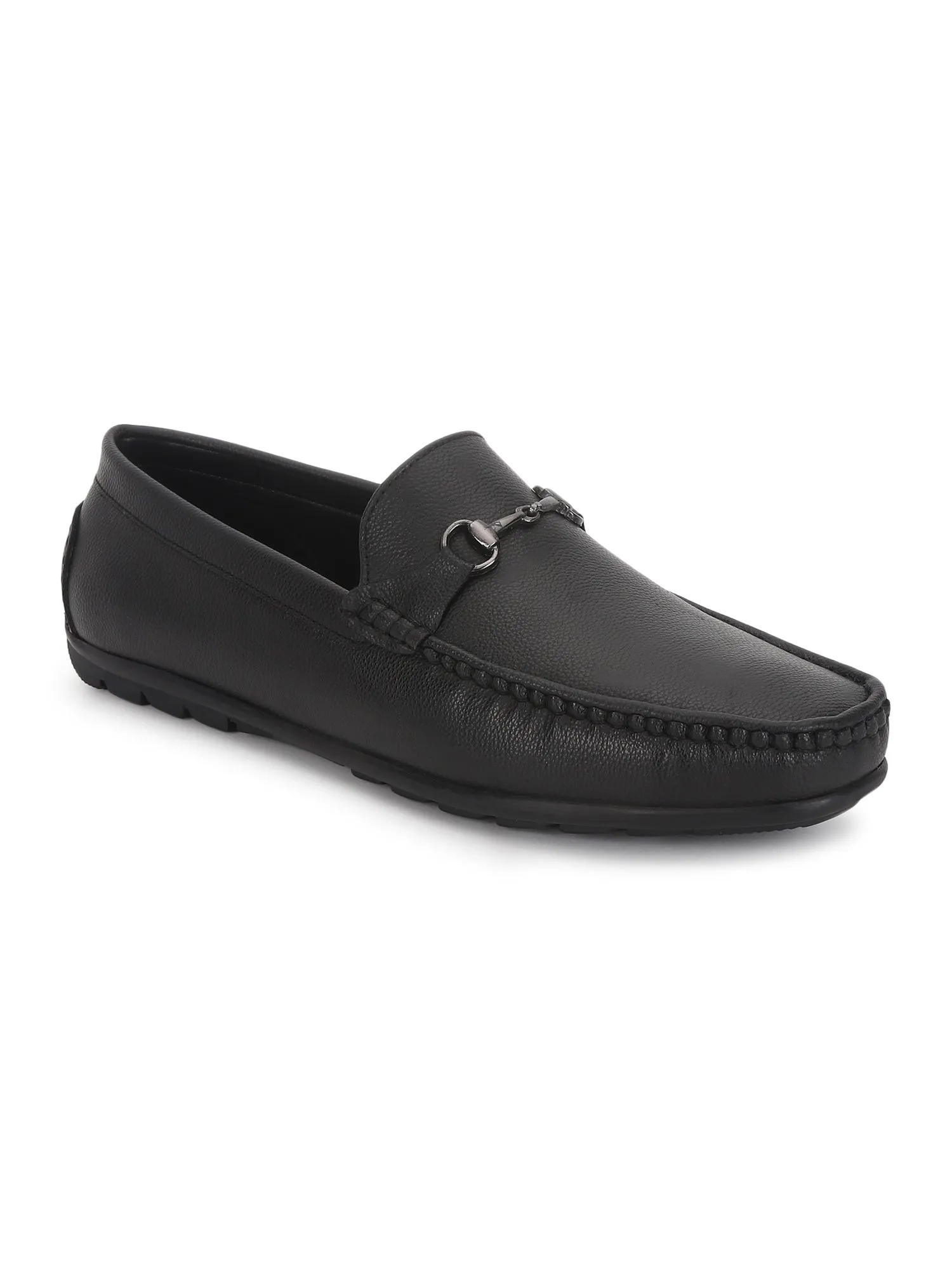 Men's Slip-On Black Solid Casual Loafer