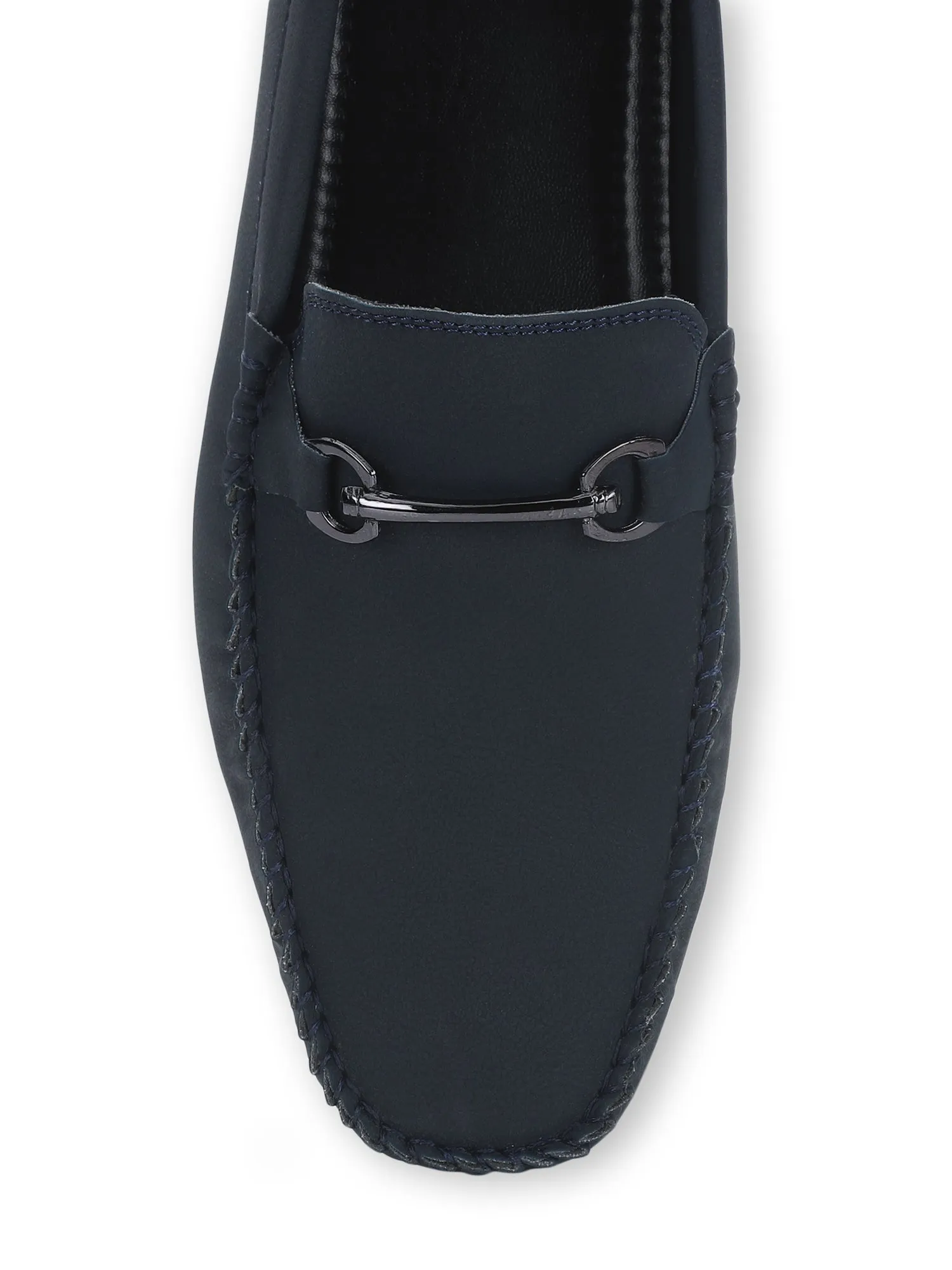 Men's Slip-On Navy Blue Solid Casual Loafer