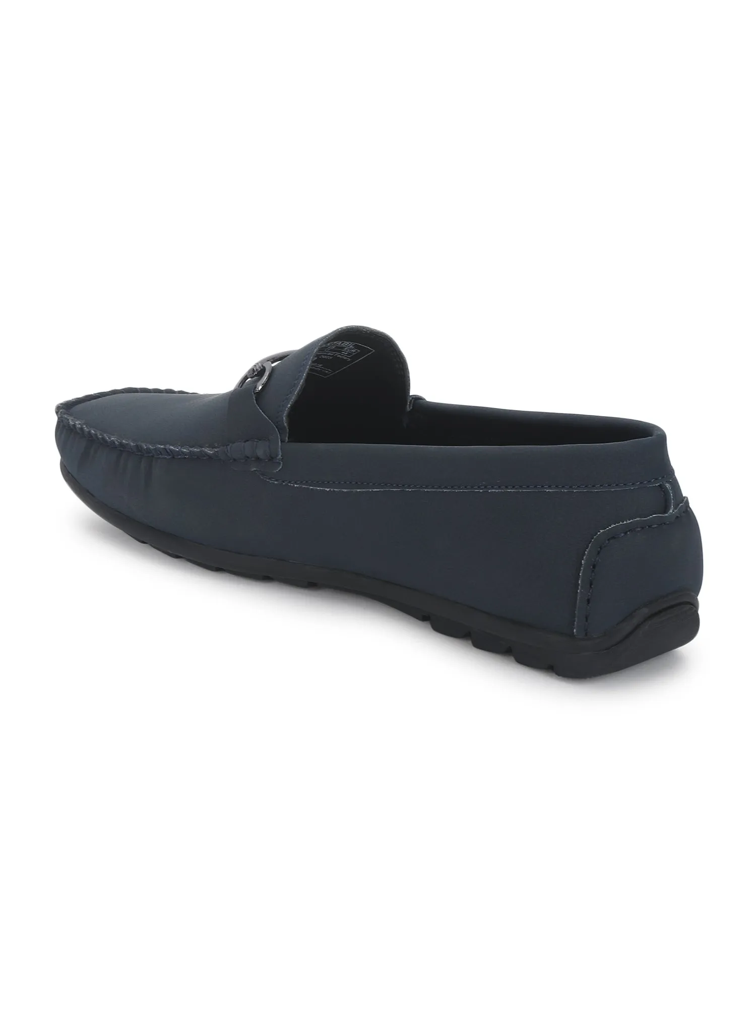 Men's Slip-On Navy Blue Solid Casual Loafer