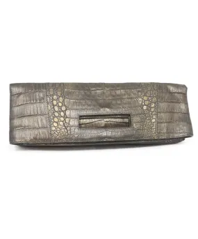 Nancy Gonzalez Gold Crocodile Clutch