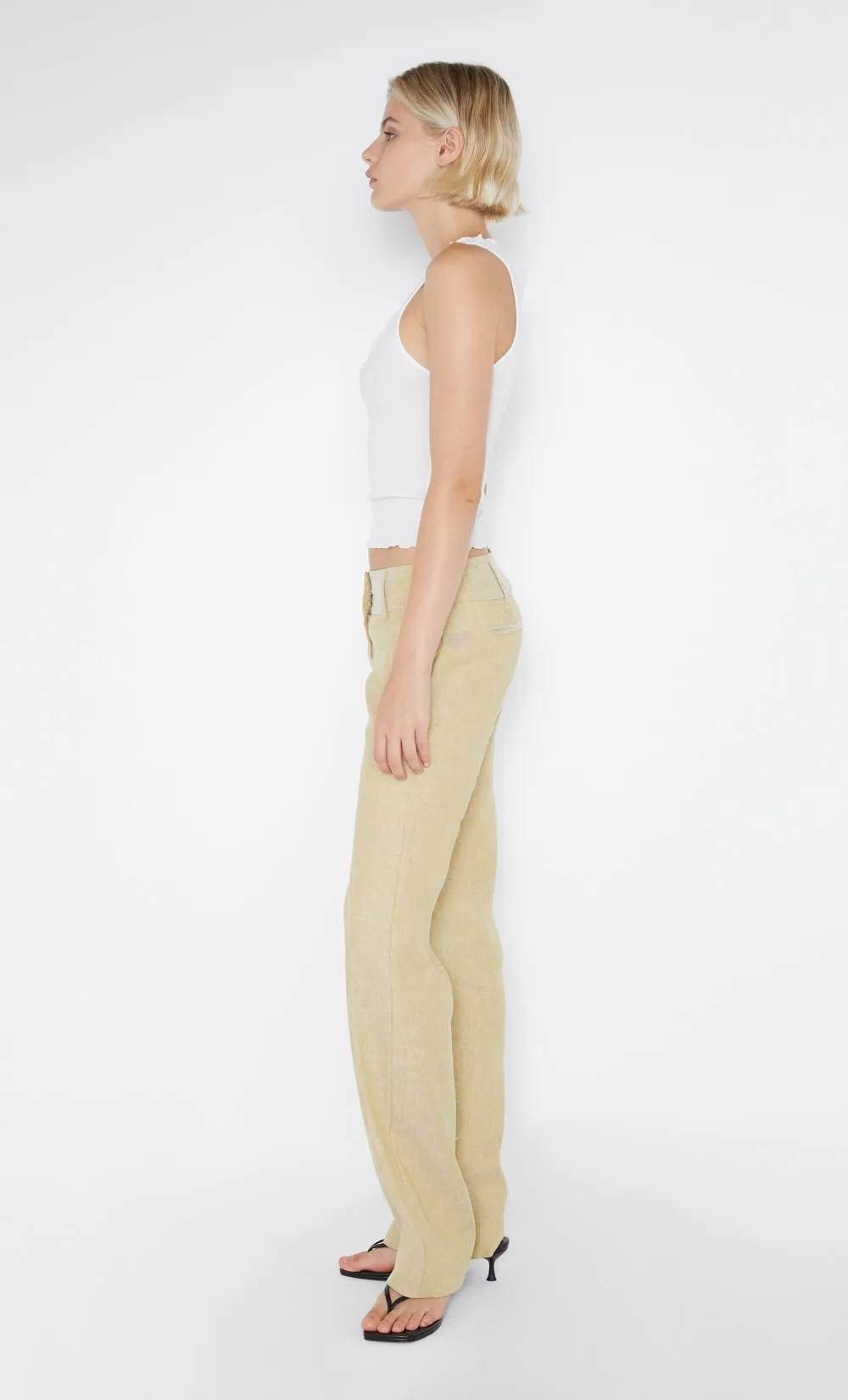 NEVA STRAIGHT LEG PANT - STRAW