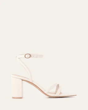 NINO HIGH HEEL SANDALS OFF WHITE LEATHER