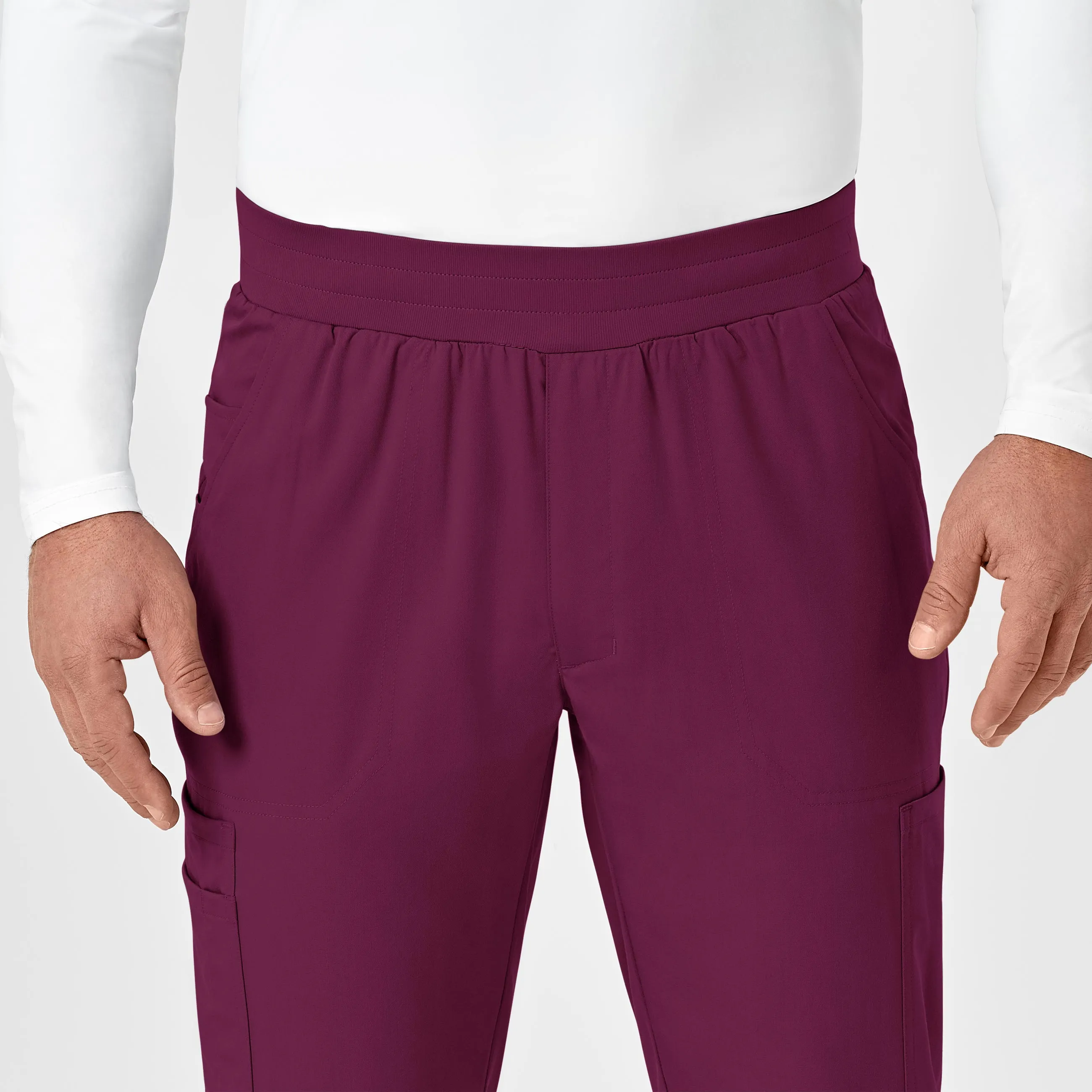 PRO Men's Cargo Jogger Scrub Pant - Wine