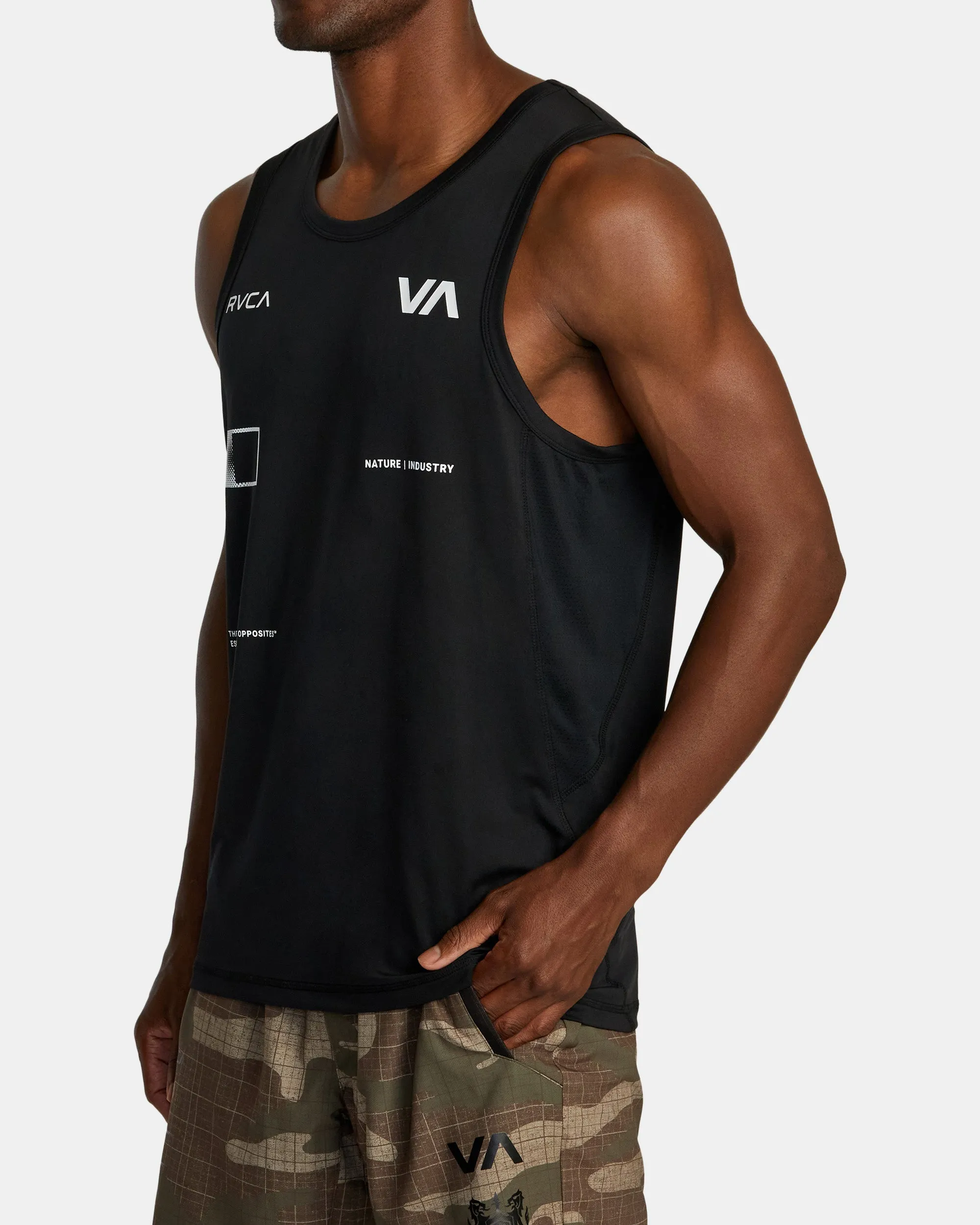 Radiate Sport Vent Tank Top - Black