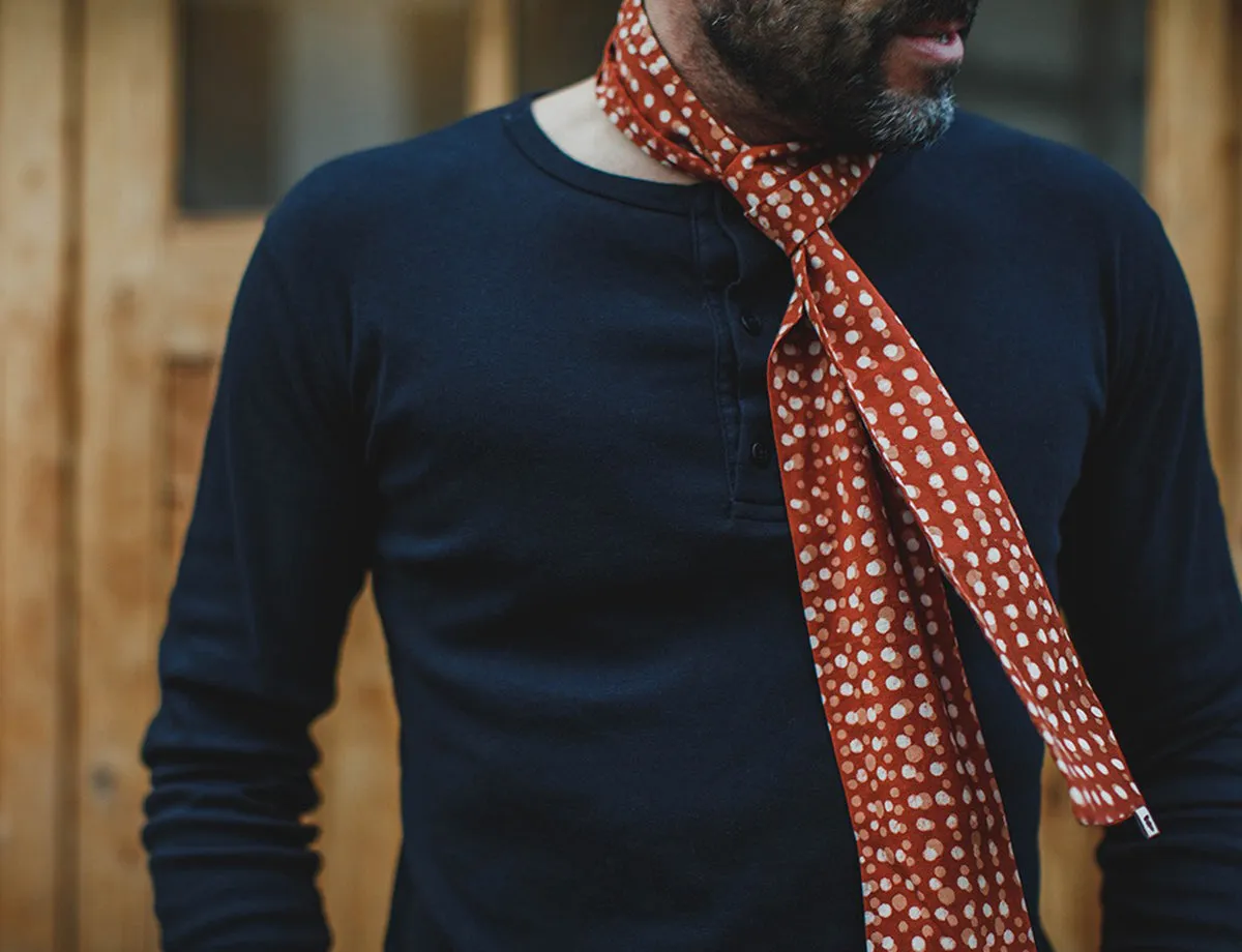 Rust Dot Japanese Style scarf