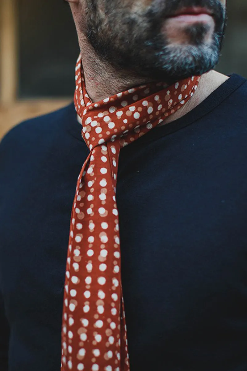 Rust Dot Japanese Style scarf