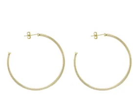 SF Perfect Hoops - 18k Brushed Gold Plated