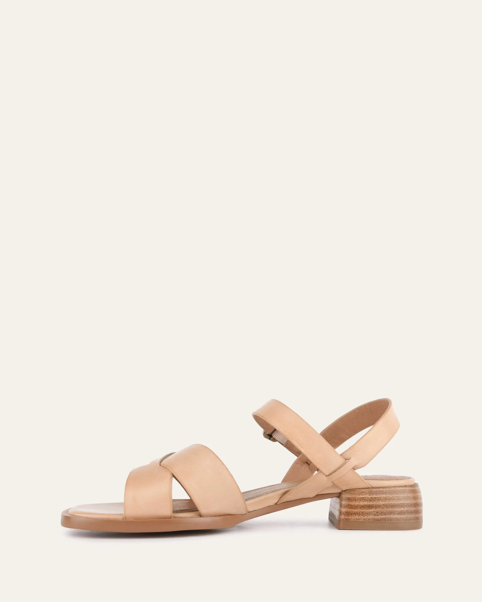 TEMPO FLAT SANDALS NATURAL LEATHER