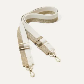 The Crossbody Strap - Gold and White