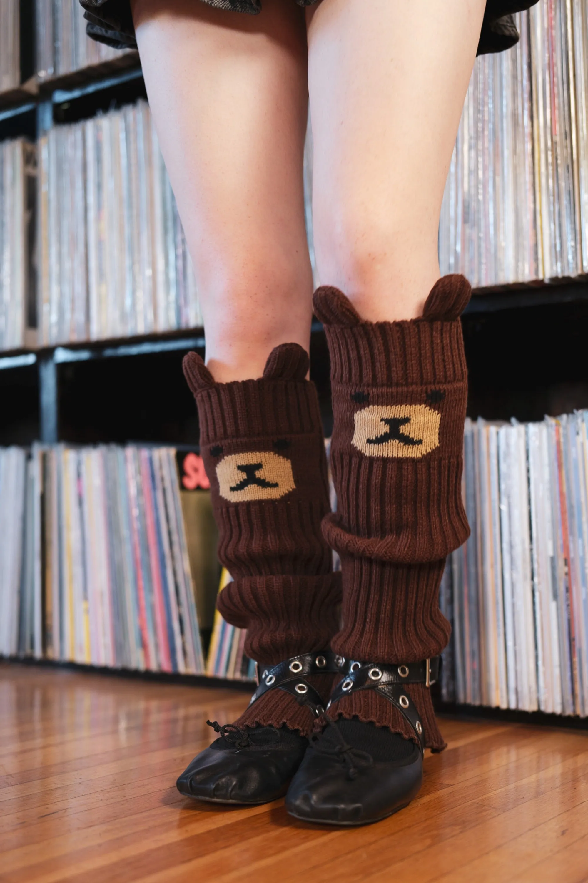 Thick Rib Bear Leg Warmers