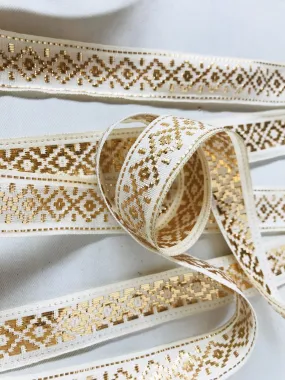 Vintage Gold Metallic Ribbon